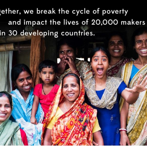 Ten Thousand Villages Square Triple Frame - Picture 6 of 9